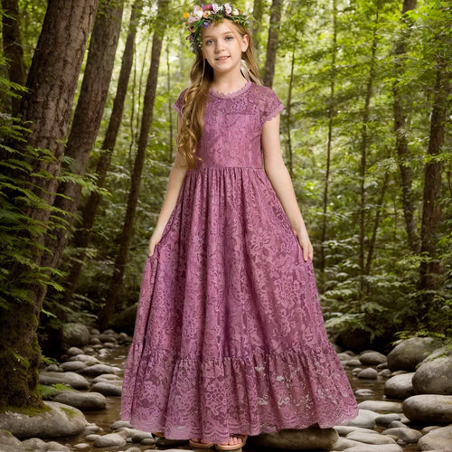 Lace Woven Special-Occasion Dress for girls