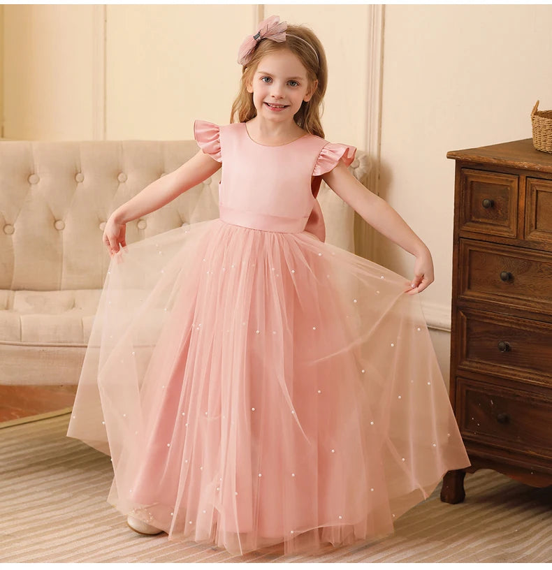 Ceremony Collection Bow Special-Occasion Dress for Girls