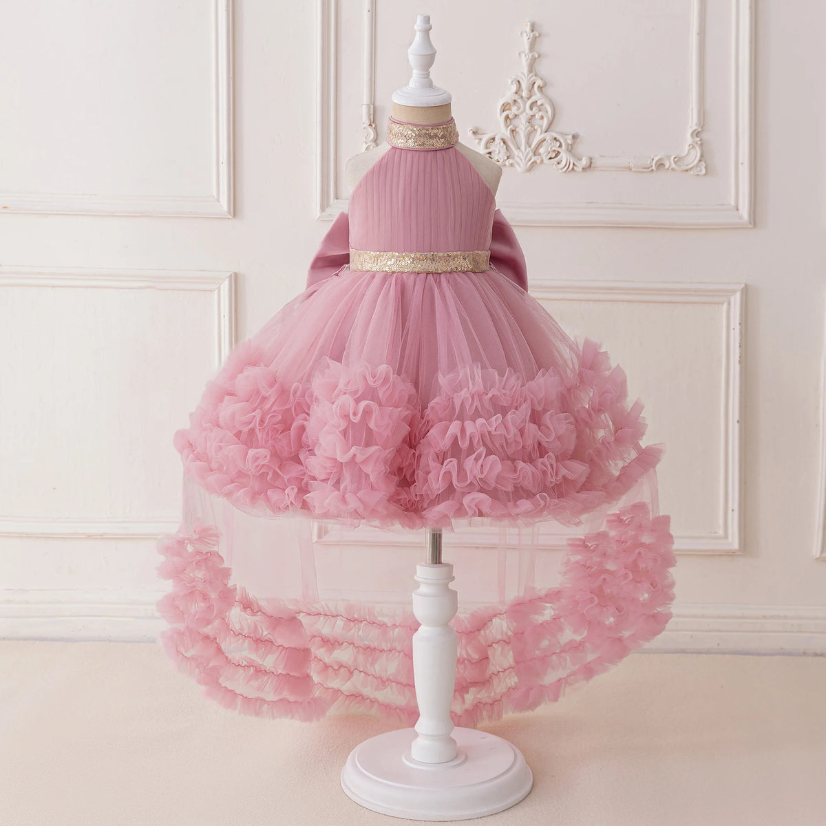 Sequin Bow Special-Occasion Dress for girls