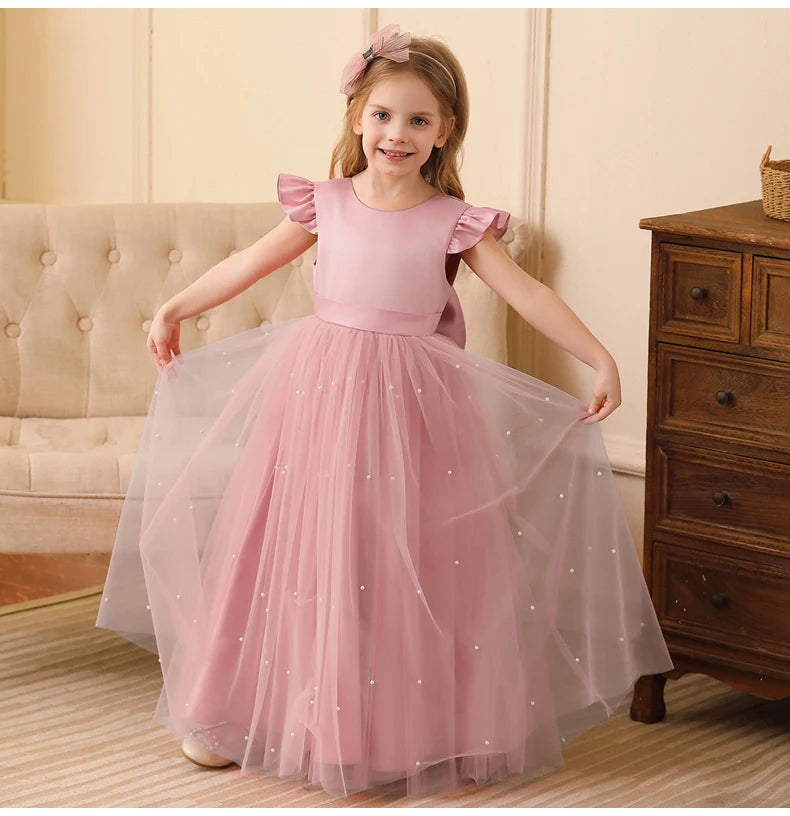 Ceremony Collection Bow Special-Occasion Dress for Girls